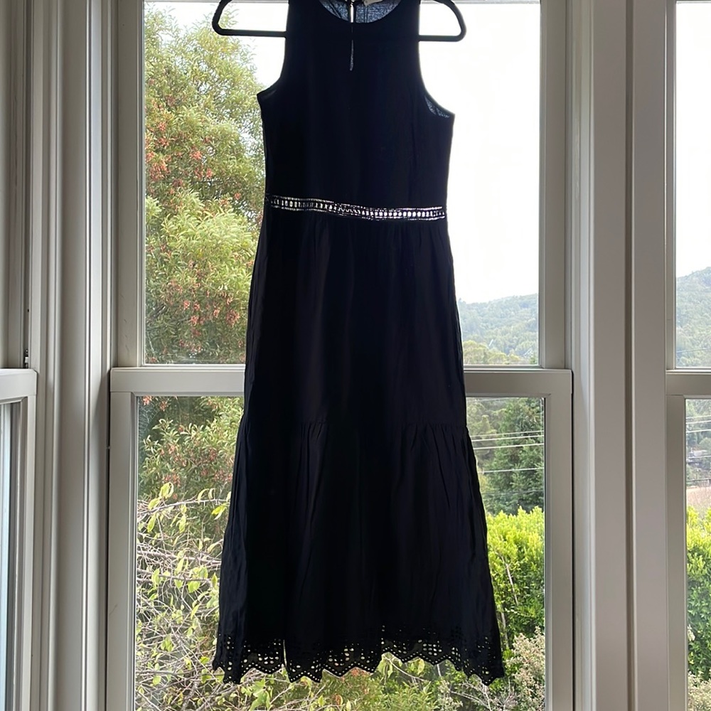 Women’s black tiered midi dress. Mango Brand NEW: with tags